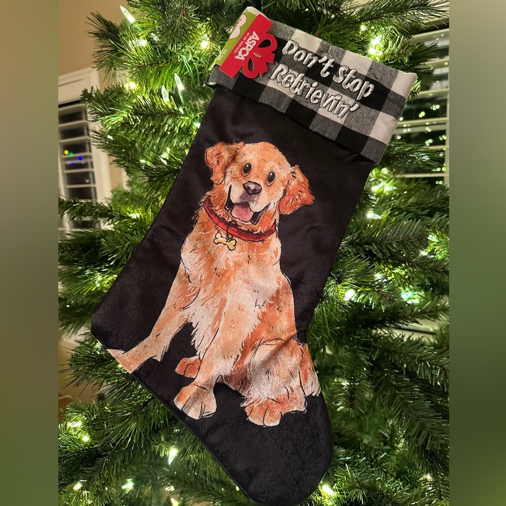 ASPCA Christmas Golden Retriever Dog Holiday Stocking NWT
